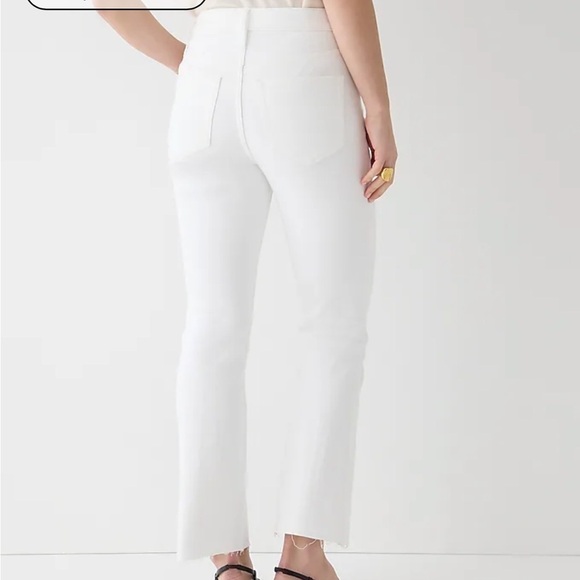J crew tall 9” Demi boot crop jeans white wash - Picture 3 of 4